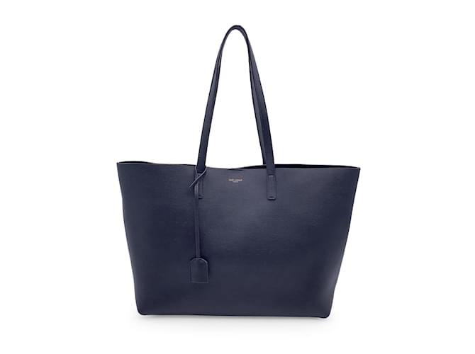 Saint Laurent Einkaufstasche „East West“ aus schwarzem Leder  ref.1178901