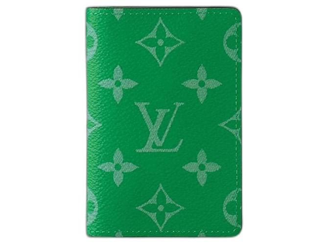 Louis Vuitton LV Pocket organizador verde novo Couro  ref.1178940