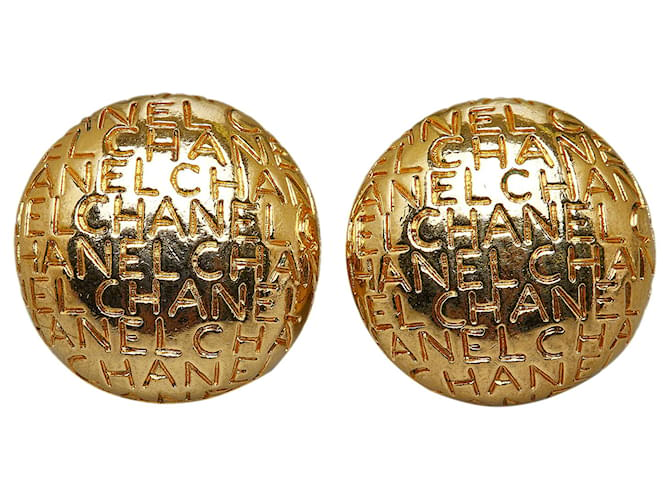 Brincos Chanel Gold CC Clip On Dourado Metal Banhado a ouro  ref.1178999