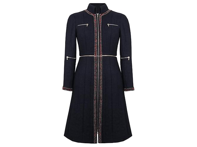 Chanel Paris / Shanghai Black Tweed Coat  ref.1179067