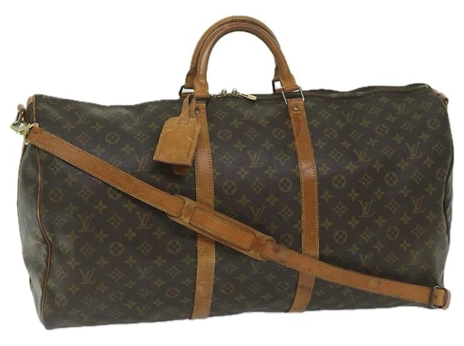 Louis Vuitton Monogram Keepall 60 Boston Bag M41422 LV Auth ki3870 Cloth  ref.1179087