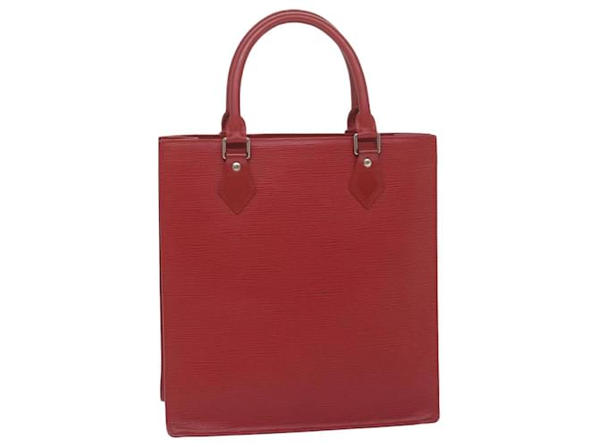 LOUIS VUITTON Epi Sac Plat PM Hand Bag Red Rouge LV Auth 60899 Leather  ref.1179126