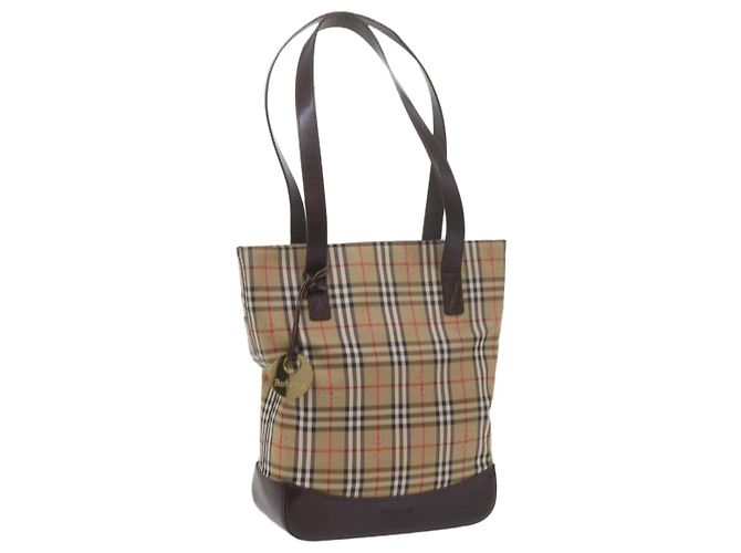 Autre Marque Burberrys Nova Check Umhängetasche Canvas Beige Auth 60870