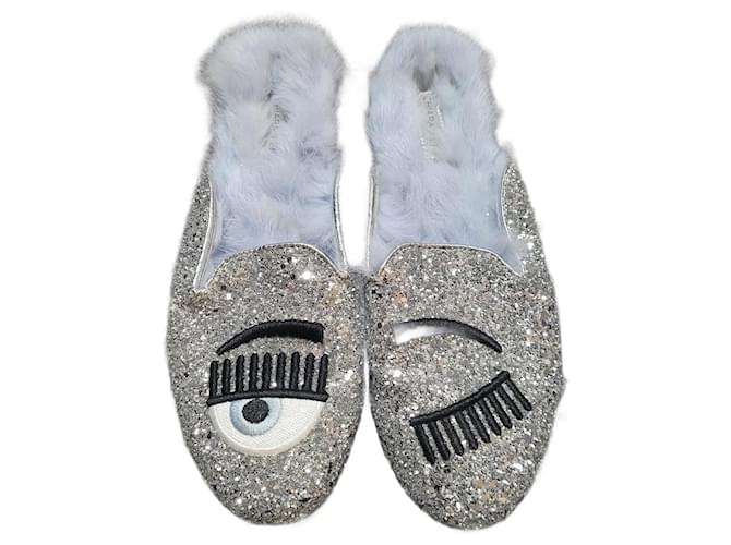 Chiara Ferragni 35411840 Silber Angora  ref.1179218