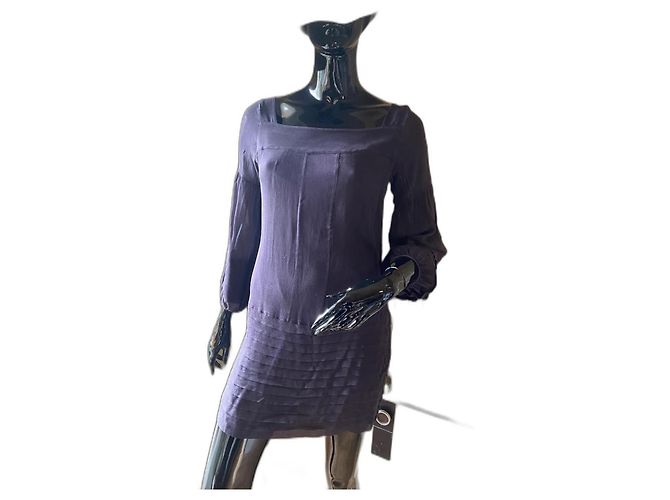 Vestido Diane Von Furstenberg Azul Marino de Seda