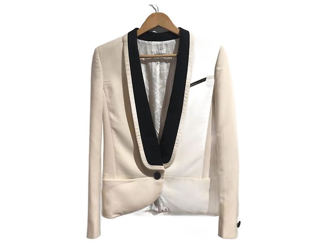Chaquetas EMILIO PUCCI T.FR 38 Lana Blanco