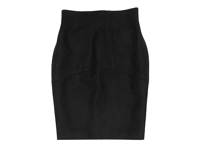 Alaïa Vintage Black Alaia Wool Pencil Skirt Size US XS/S  ref.1179273