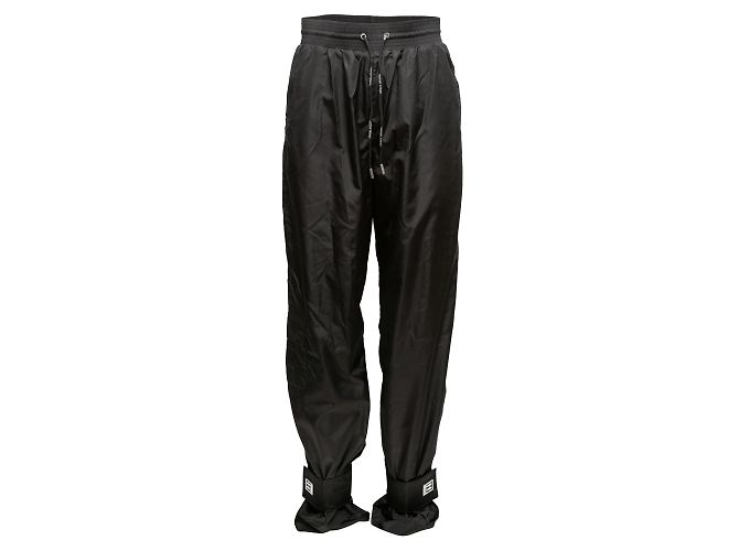 Off White Calça de treino preta esbranquiçada tamanho UE 42