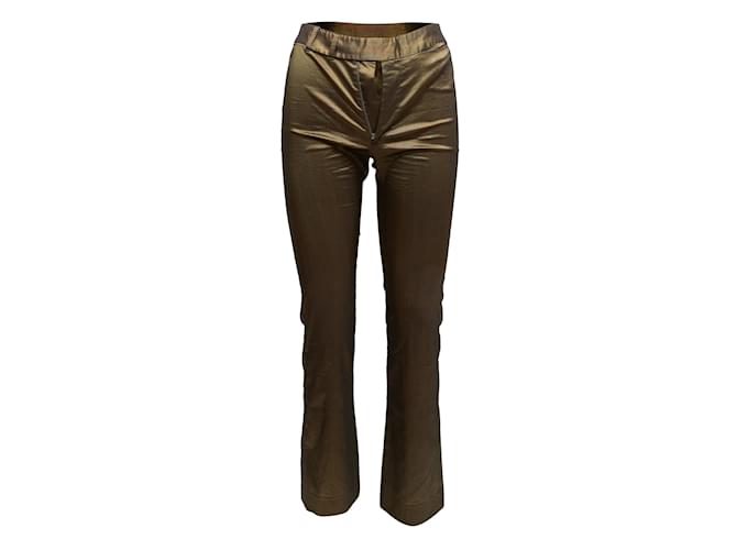 Vintage oro y multicolor Romeo Gigli pantalones a rayas tamaño UE 36 Dorado Sintético  ref.1179295