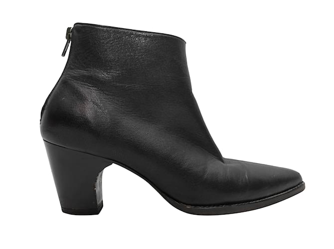 Black Rachel Comey Pointed-Toe Ankle Boots Size 37 Leather  ref.1179300