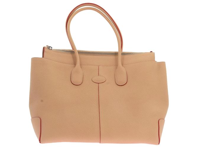 TOD'S  Handbags T.  leather Beige  ref.1179402