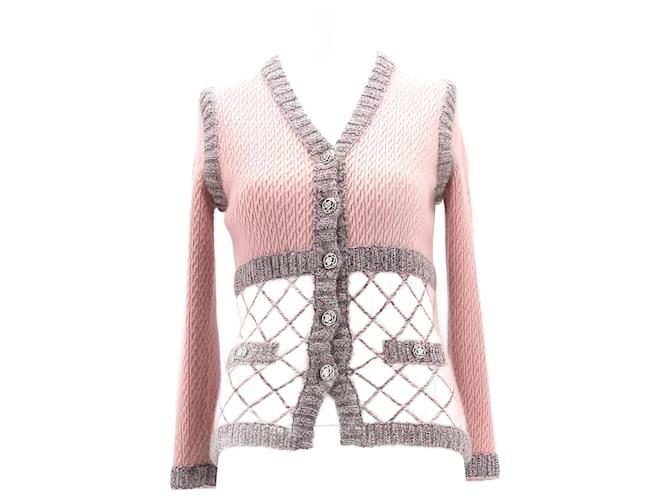 CHANEL  Knitwear T.fr 34 silk Pink  ref.1179459