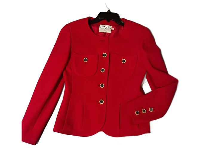 Cambon Chanel Jackets Red