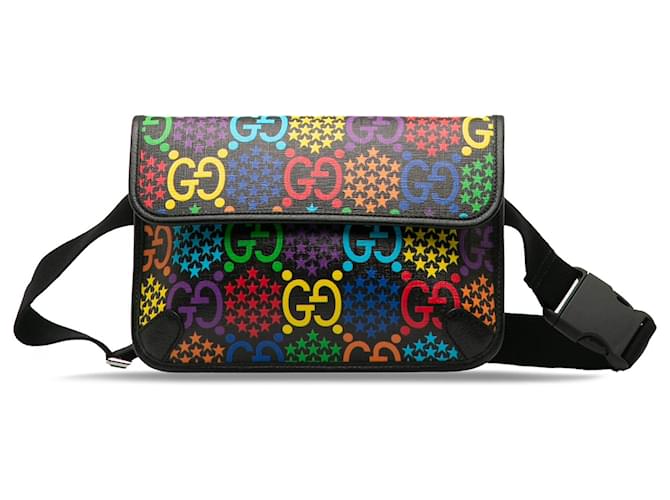 Gucci Black GG Supreme Psychedelic Belt Bag Cloth Cloth  ref.1179477
