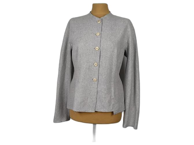 René Lezard Jackets Grey Wool Mohair  ref.1179532