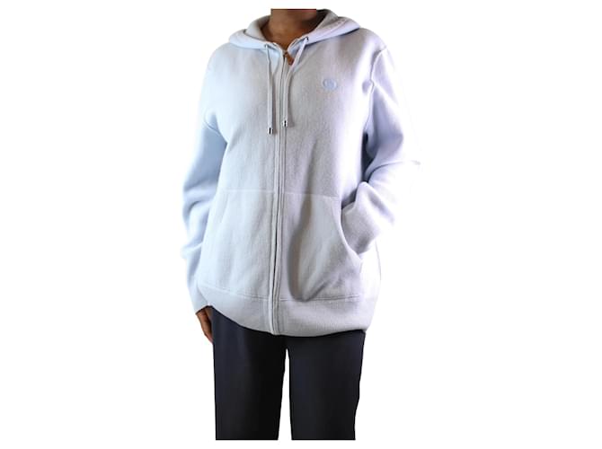 Burberry Blue cashmere double faced hoodie - size XXXL  ref.1179542