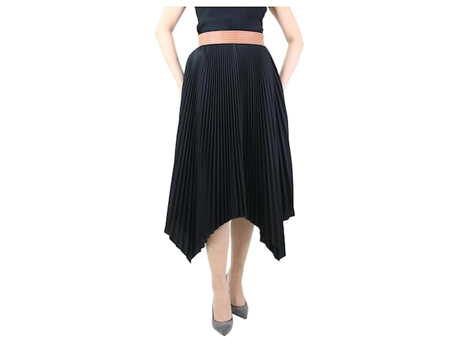 Loewe Black pleated skirt - size UK 10 Polyester  ref.1179552