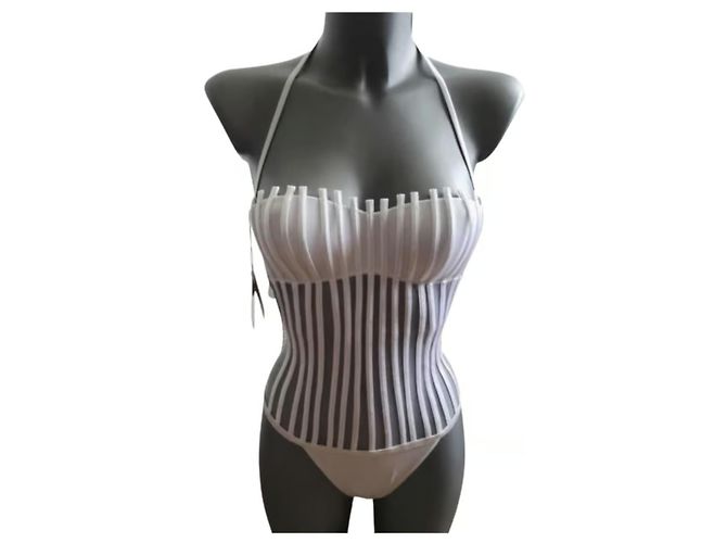 Neues Bad La Perla Größe IT46 fr42 DE40 ES 42 US10 Weiß