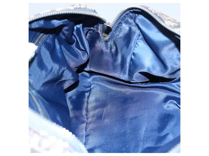 Bolsa de mão Christian Dior Trotter em lona Marinha Auth 60745 Azul marinho  ref.1179604