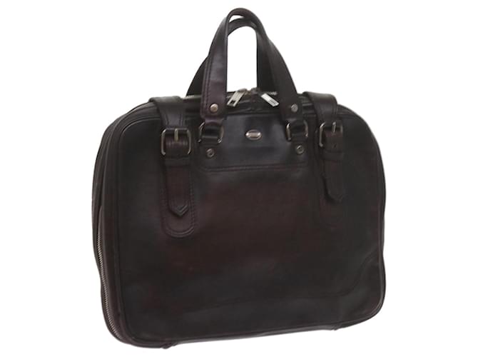 BALENCIAGA Bolsa Business Couro Marrom Autenticação10380  ref.1179650