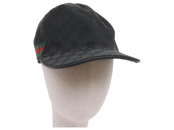 GUCCI GG Canvas Web Sherry Line Cap L Size Red Black Green 200035 auth 60126  ref.1179681