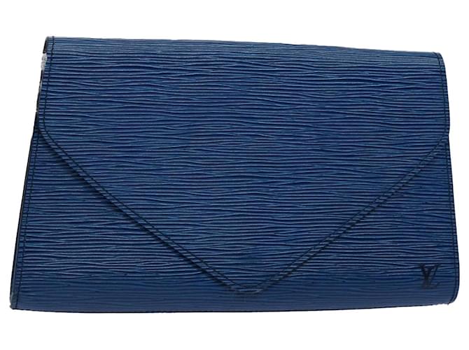 LOUIS VUITTON Epi Art Deco Clutch Bag Blue M52635 LV Auth 61214 Leather  ref.1179688