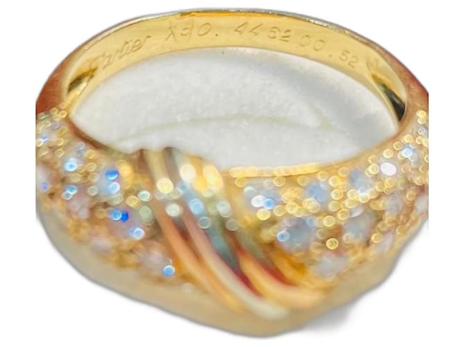 Anello Cartier vintage in 18k oro con diamanti D'oro Oro bianco Oro giallo Oro rosa Diamante  ref.1179746