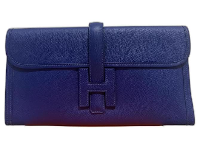 Hermès Hermes Jige Azul Couro  ref.1179753