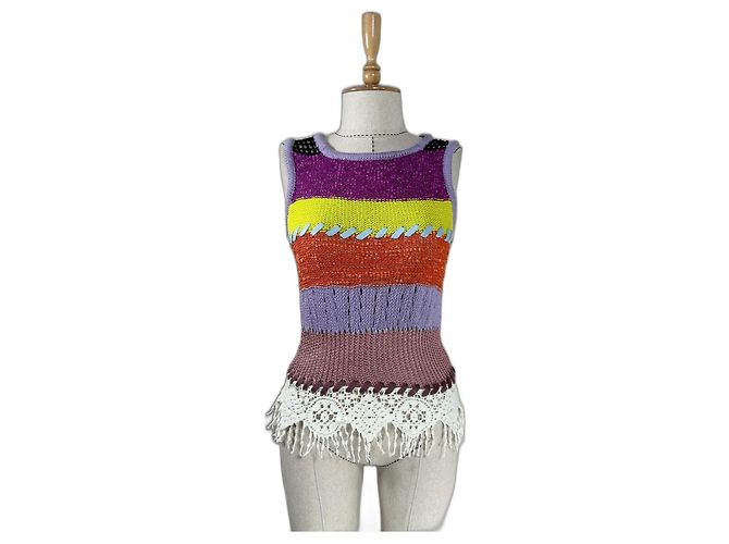 Christian Lacroix Bazar Stricktanktop mehrfarbig Mehrfarben