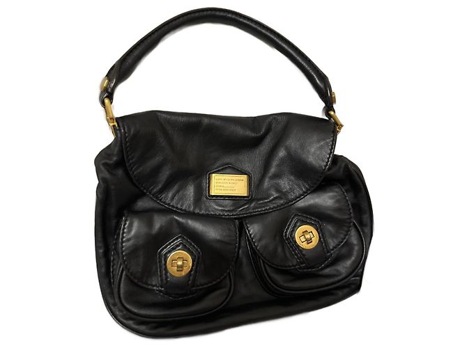 Sac à main Marc by Marc Jacobs en cuir noir et doré Bijouterie dorée