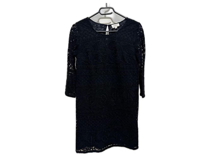 Vestido de encaje negro SéZane de algodón