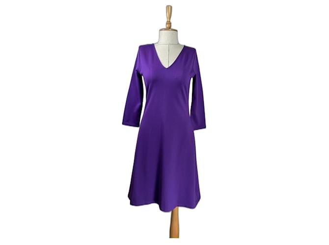 Ralph Lauren Dresses Purple Viscose Elastane Polyamide  ref.1179844