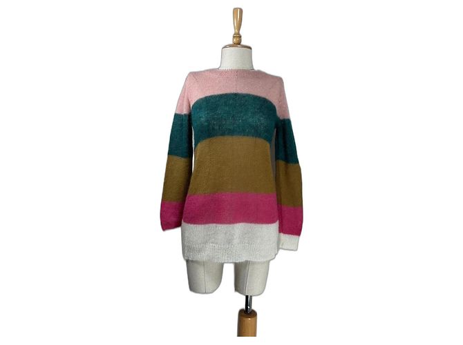 Marella i Blues Pullover Alpakawolle Mohair Mehrfarben