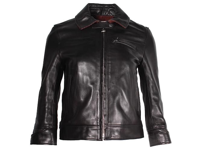 Acne Studios Biker Jacket in Black Calf Leather Pony-style calfskin  ref.1179859