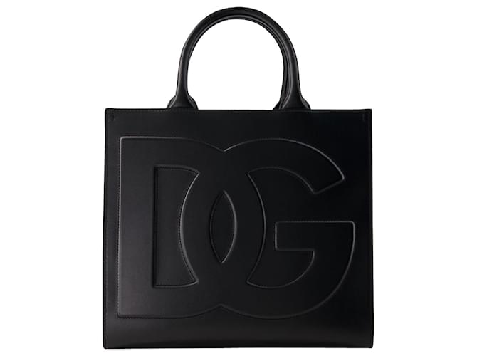 Dolce & Gabbana Sac DG Daily Shopper - Dolce&Gabbana - Cuir - Noir  ref.1179867