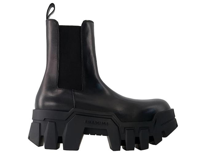 Bulldozer Boots - Balenciaga - Leather - Black  ref.1179904