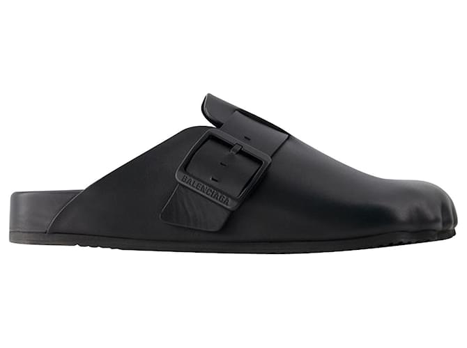 Sunday Slides - Balenciaga - Leather - Black  ref.1179912