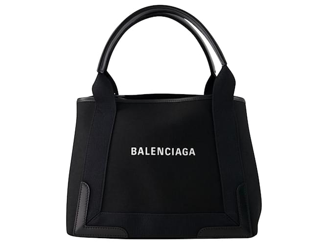 Navy S Shopper Bag - Balenciaga - Leather - Black Pony-style calfskin  ref.1179950