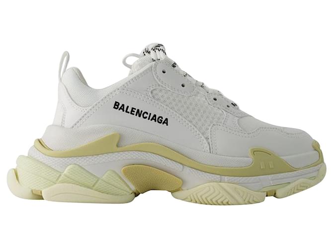 Triple S Sneakers - Balenciaga - Leather Free - White  ref.1179980