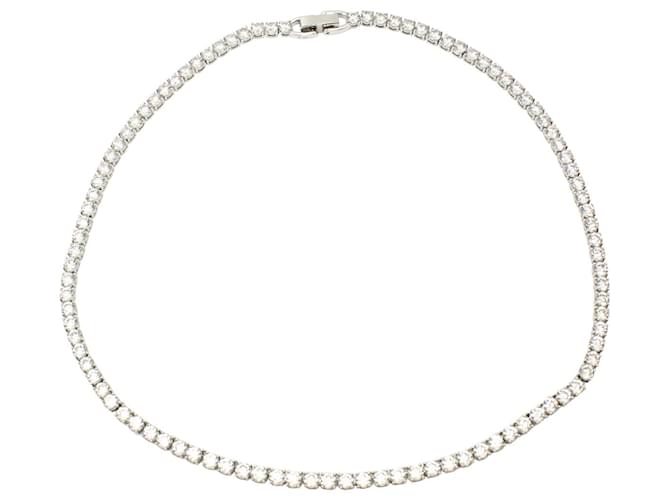 Swarovski Matrix Tennis-Halskette aus silbernem Metall Metallisch Geld  ref.1179986