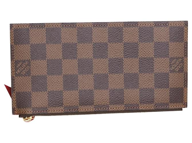 Louis Vuitton Brown Damiere Ebene canvas zippy pouch Cloth  ref.1180007