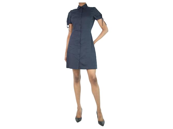 Theory Blue linen-blend shirt dress - Size UK 6  ref.1180010
