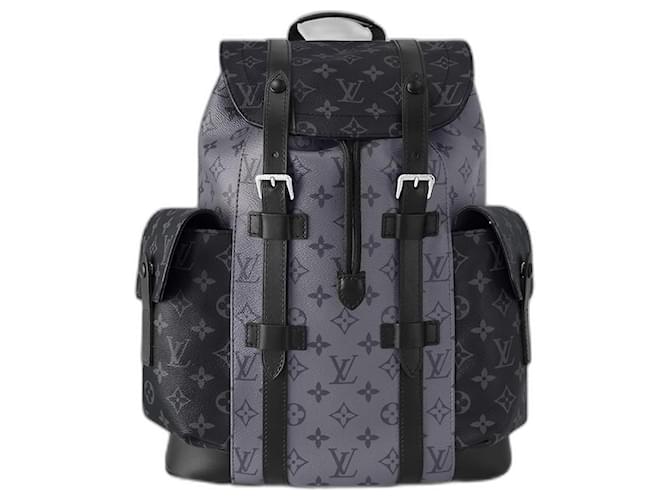 Louis Vuitton LV Christopher PM monogram eclipse Grey Cloth  ref.1180030