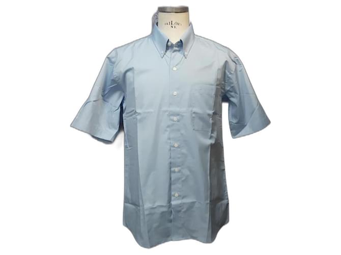 Balmain Shirts Light blue Cotton  ref.1180269