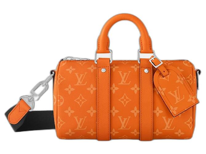 Louis Vuitton LV Keepall 25 Taigarama arancione Tela  ref.1180271