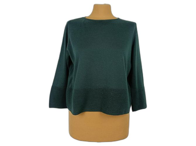 Cos Strickpullover aus Wolle grün 