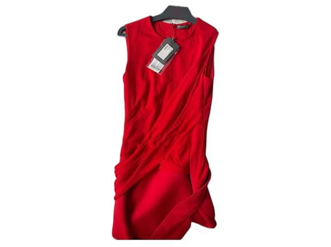Alexander Mcqueen Dresses Red Cotton  ref.1180298