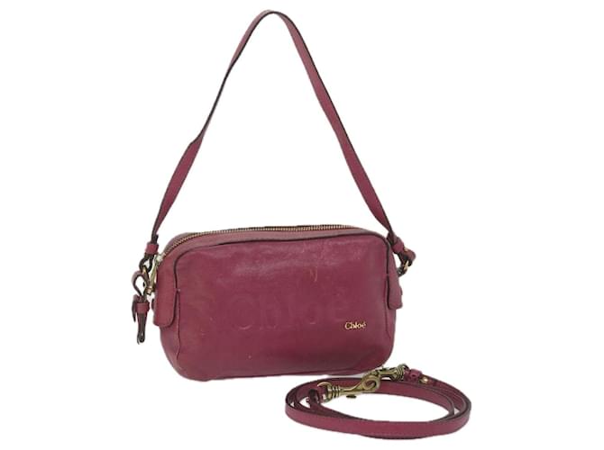Chloé Chloe Shoulder Bag Leather Pink 01 12 51 65 5955 Auth ar11011  ref.1180404