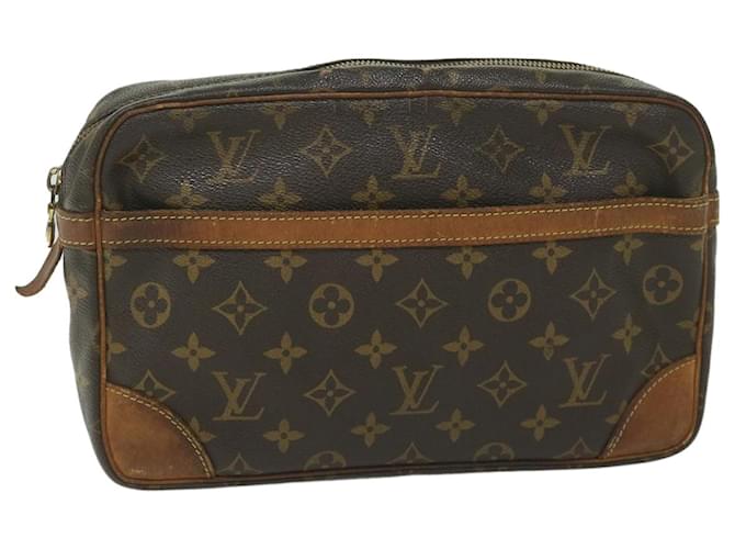 Louis Vuitton Monogram Compiegne 28 Clutch Bag M51845 LV Auth bs10529 Cloth  ref.1180450