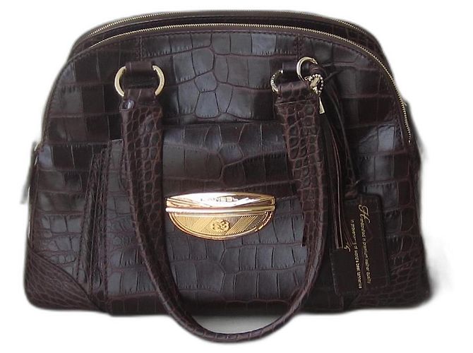 Bolso de mano Lancel Adjani de cuero marrón chocolate Marrón oscuro